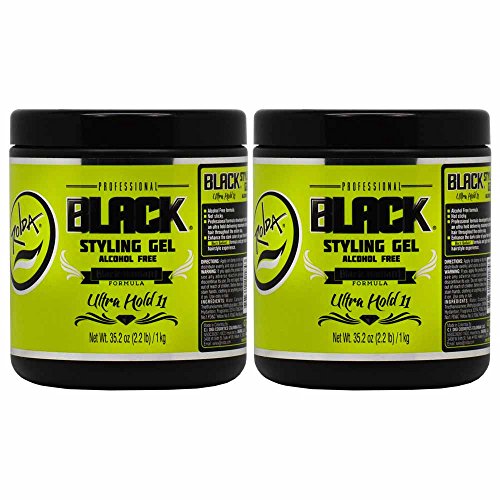 Rolda Alcohol Free Black Styling gel 35.2oz/ 1kg"Pack of 2"