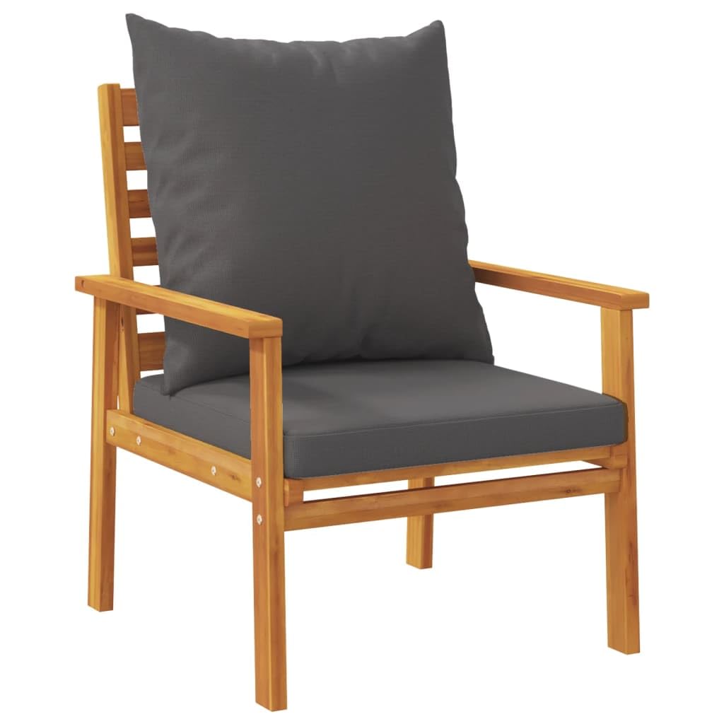 vidaXL Sillón de jardín con Cojines 2 uds Madera Maciza Acacia