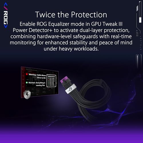 Image of ASUS ROG Equalizer 12V-2x6 PCIe Cable (ATX 3.1 & PCIe 5.1, Load Balance PSU-to-ROG Equalizer Power, Reduction of Current Variation, Enhanced Graphics Card Protection), 3 Year Warranty