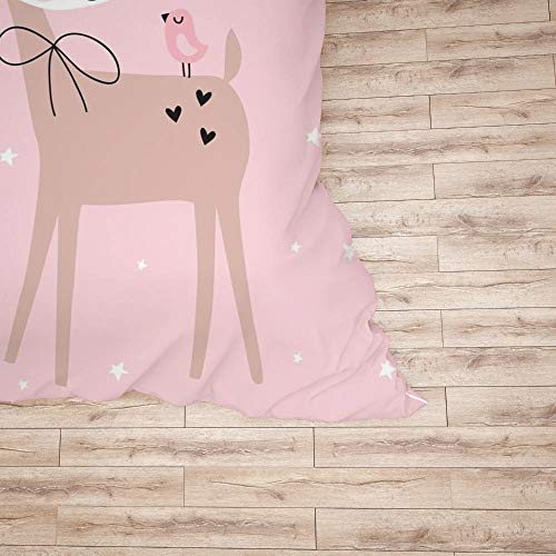 Housse de couette microfibre souple parure lit double cerf - 6