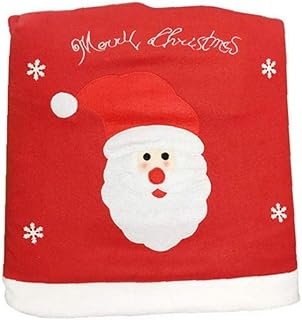 hjgnbiohg Silla De Navidad Cubierta De La Silla Sombrero De Santa Claus Impreso De Navidad Contraportadas Pentágono Navidad Cena De La Decoración De Celebración De Días Festivos De La Decoración 1 Pc