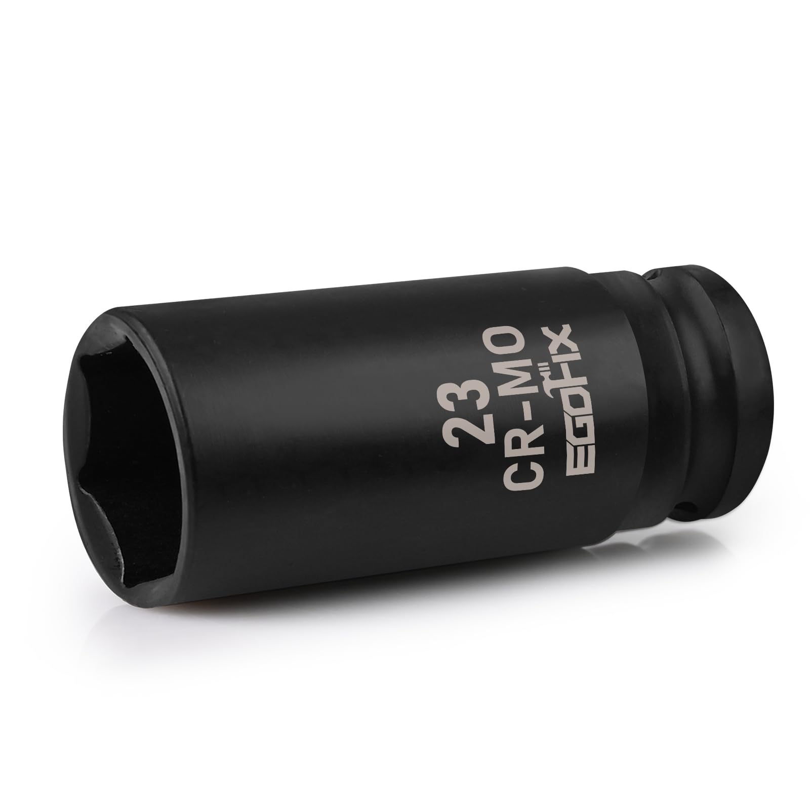 1/2" Drive Deep Impact Socket, 23mm Socket, CR-MO, Metric, 6 Point