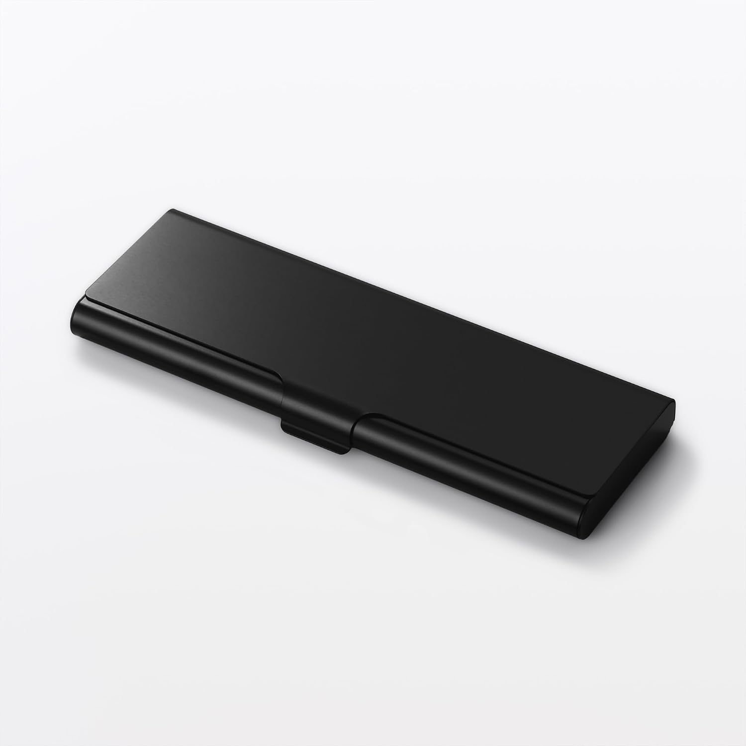MUJI 23079976 Aluminum Pen Case, Black, Flat Type, Approx. 2.4 x 6.9 x 0.6 inches (60 x 175 x 15 mm)