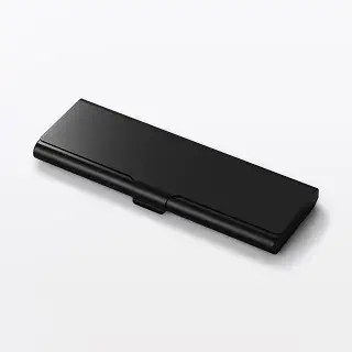 無印良品 アルミペンケース 黒 平型 約60×175×15mm 23079976