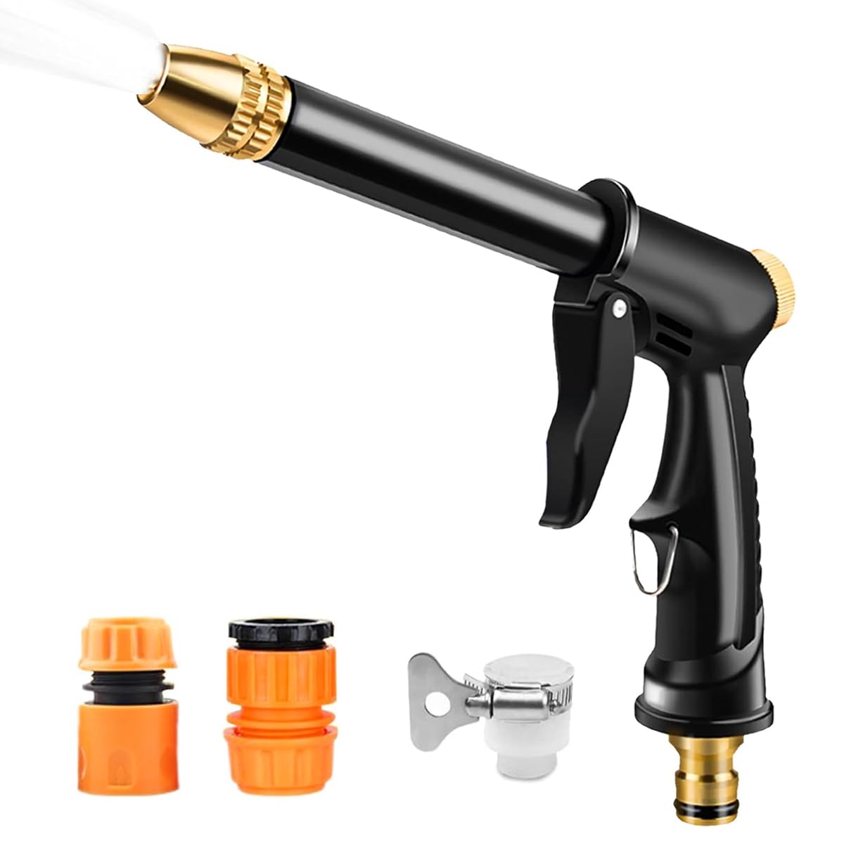 HASTHIP® High Pressure Water Spray Gun - Metal Pressurized Garden Sprayer Water Gun with 4 Spray Patterns - Car Wash Hose Nozzle - Multi Purpose Water Spray Gun for Car Washing, Gardening, Irrigation (B0DDK42444) Amazon Price History, Amazon Price Tracker
