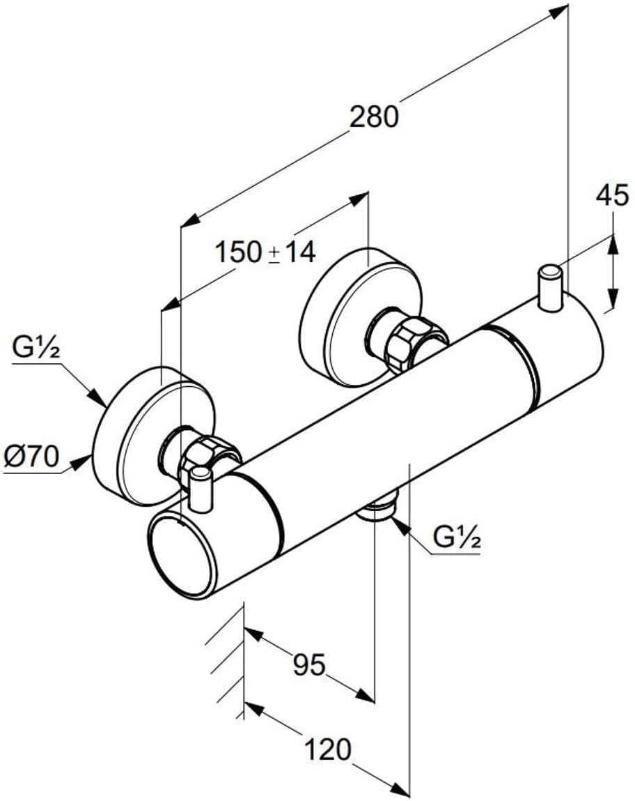 Kludi Bozz 352030538 Shower Thermostat Chrome