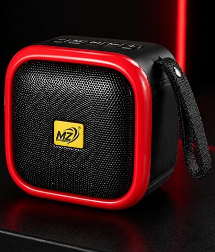Image of 10W Wireless Bluetooth Speaker with Deep Bass, TWS Function, Type-C Fast Charging, 3-5 Hours Playtime, Portable Mini Speaker with FM /USB /TF Card Support & Bluetooth 5.0 (RED)