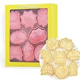 Tuxxzis 8-Pcs Eid Mubarak Ramadan Cookie Cutters Set 3D Islamic Cookie Cutter