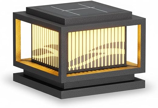 مصابيح الأعمدة الخارجية مصابيح الأعمدة الخارجية مصابيح الأعمدة الحديثة المصنوعة من الفولاذ المقاوم للصدأ المقاومة للماء IP65 مصابيح الأعمدة الخارجية للبوابة والحديقة والفناء والعمود الخارجي ومسار التثبيت على الرصيف وإضاءة الأعمدة باللون الأسود
