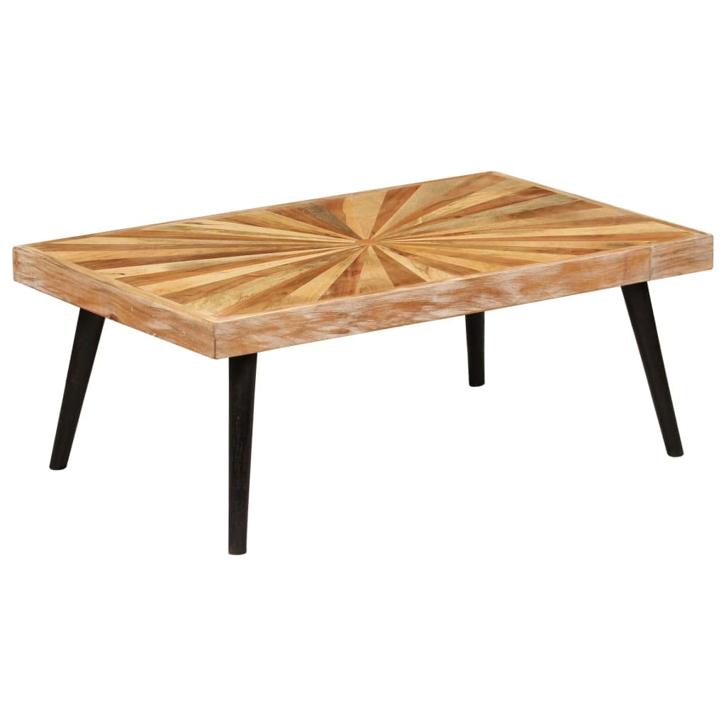 Mesa de salón de madera maciza de mango, 90 x 55 x 36 cm, mesa de salón, mesas de salón, mesas de café, para un ambiente acogedor