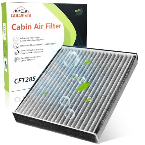 Caravista Cabin Air Filter - CP285 CF10285 Air Filters with Activated Carbon - Car Automotive Replacement for Toyota 4Runner, RAV4, Corolla, Camry, Highlander, Tundra (2025 New Upgrade)