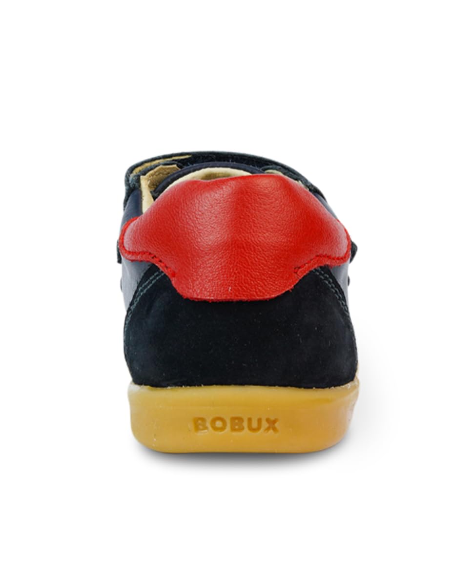Bobux I-Walk Riley - Camminatori - Scarpe in Pelle per Bambini con Doppi Cinturini a Strappo (Navy + Red, Sistema Taglie Calzature EU, Bimbo (0-5 Anni), Numero, Media, 22)