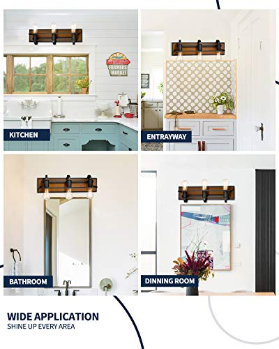 Hanass Bathroom Light Fixtures, 21.25 Inch Vanity Lights, Farmhouse Bathroom Lighting Fixtures Over Mirror, Mba1236-Qh #TOP4