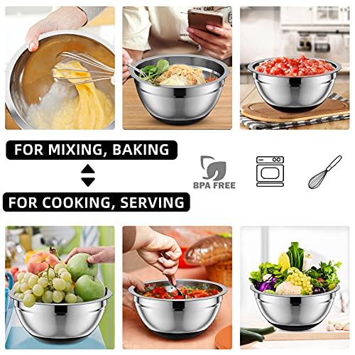 Mixing-Bowls-with-Airtight-Lids-5pcs-Stainless-Steel-Metal-Nesting-Bowls-for-Kitchen-Non-Slip-Silicone-Bottom-Size-5-35-2-15-1QT-Measuring-Marks-Fit-for-Mixing-Serving