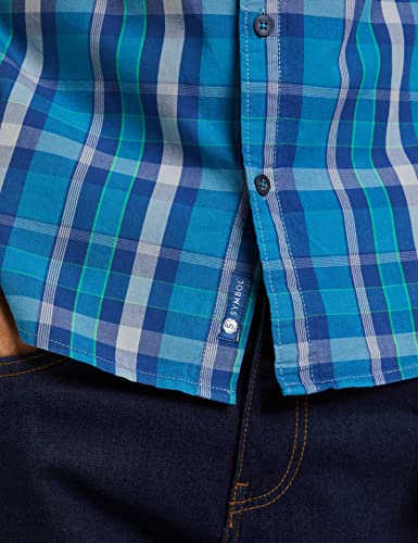 Image of Amazon Brand - Symbol Men's Cotton Checkered Regular Fit Casual Shirt