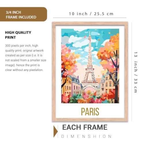 Image of kotart City view wall Paintings with Frame for Home Decoration - Painting for Living Room Bedroom Office Wall hanging frames - (Pack of 6 Multicolor) (10x13 inch, K)