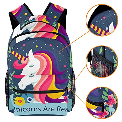 Sac d'école licorne magique multicolore pour élève de 40 cm - 3