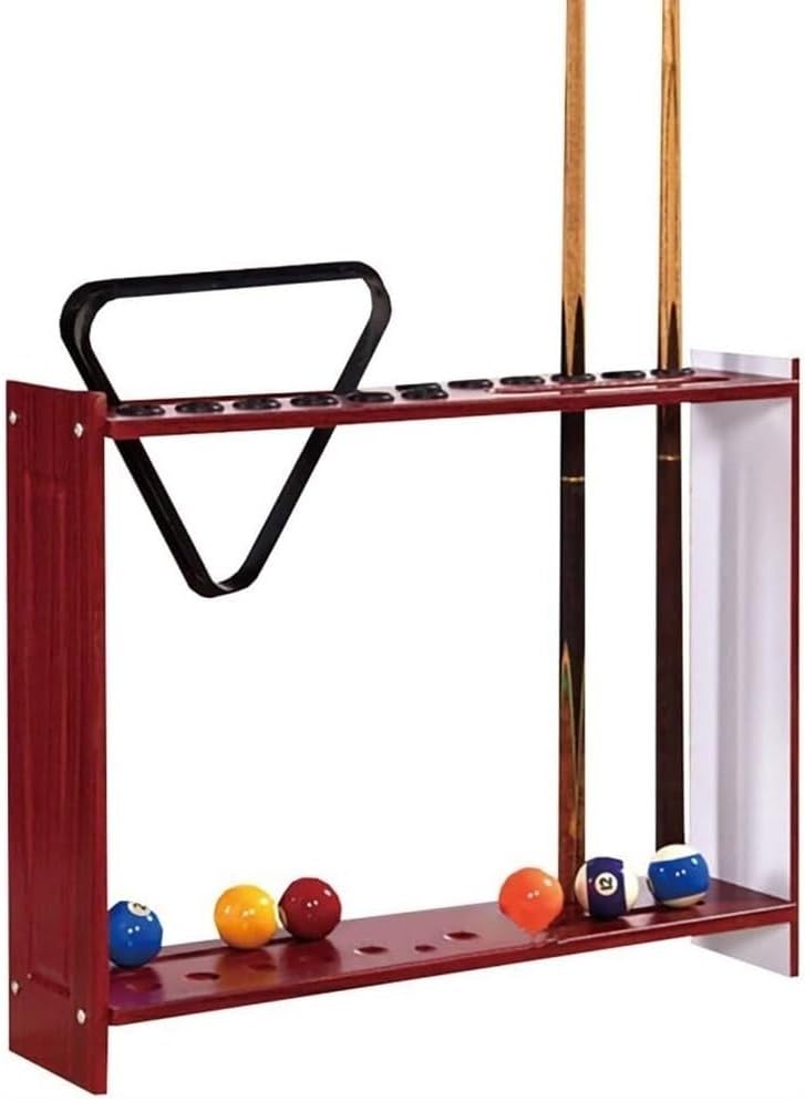 Billiards Rack Floor Standing 12 Holes Billiard Pool Stick Holder with Triangle Billiards Ball Rack Pool Holder