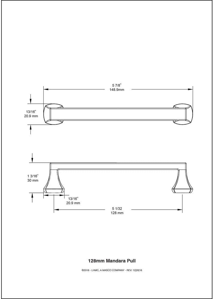 Liberty Mandara 5-1/16 in. (128mm) Cocoa Bronze Cabinet Pull