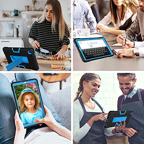 Bingcok Case For Galaxy Tab A7 Lite 8.7 Case, Heavy Duty Rugged Full-Body Hybrid Shockproof Drop Protection Cover For Samsung Galaxy Tab A7 Lite 8.7 2021 Model Sm-T220 / Sm- T225 (1-Black+Blue) #TOP5
