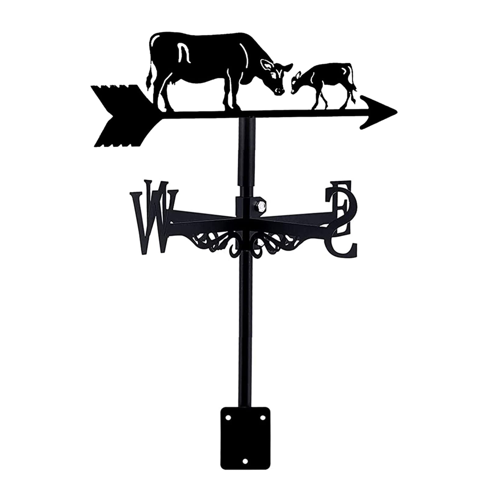 Klonwg Weathervane For Roof Mount Weather Vane Farm Outdoor Farm Scene Wind Direction Indicator With Anti-Rust Coating