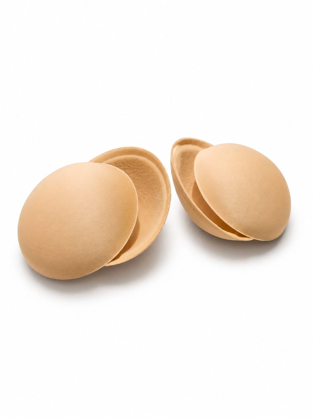 Bra Cup inserts blouse cup Pads Beige color Polyester Size 30 Smooth Finish Round Shape Lightweight and Breathable Pack of 2 Pairs (4 Pieces)-image-42