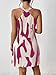 LIGHT DOT Women's Summer Dress Printed Halter Neck Mini Casual Pleated Lined Sundress (Fuchsia, L)