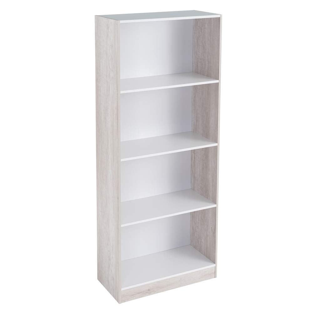 LOLAhome Librería de 3 estantes de Madera MDF Blanca contemporánea, de 60x29x147 cm