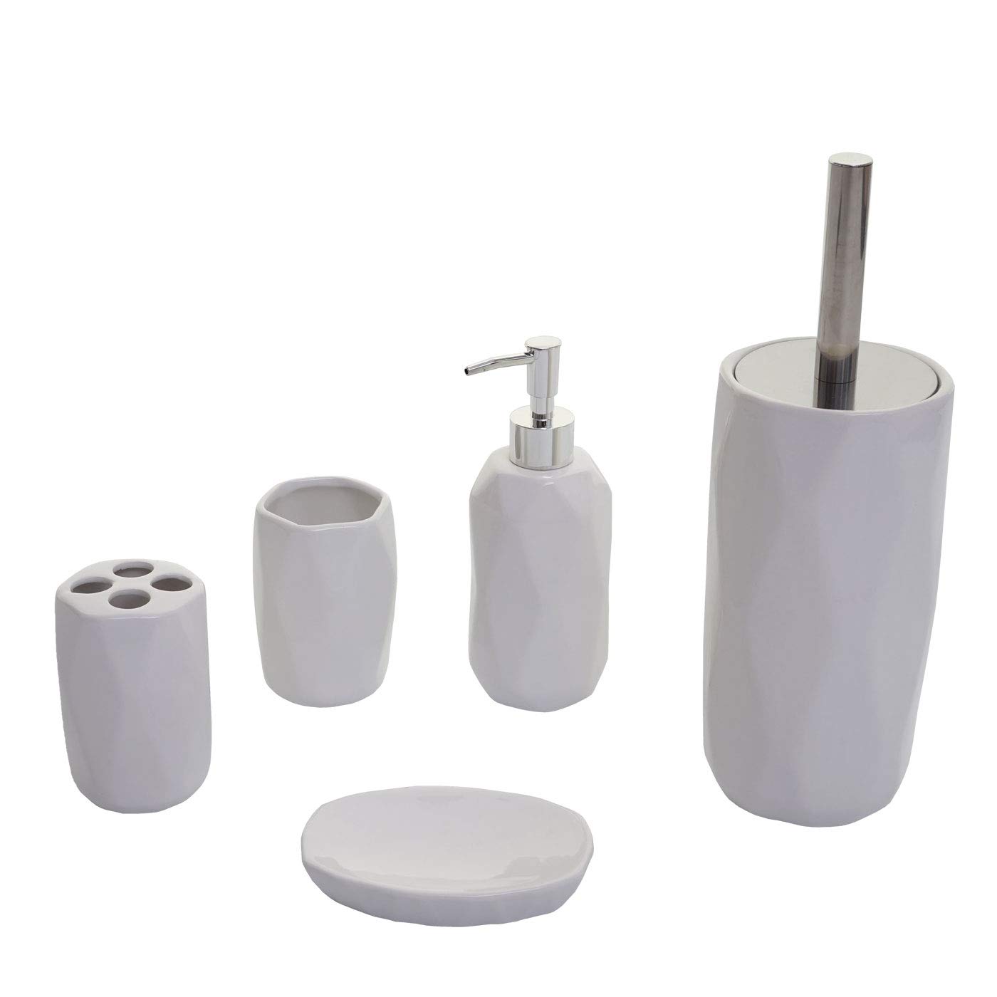 Juego de baño de 5 piezas HWC-H88 cerámica blanca