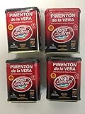  PIMENTON AHUMADO DE LA VERA CON DENOMINACIÓN DE ORIGEN PROTEGIDA. 3 LATAS DE 75 G DULCE Y UNA LATA DE 75 G PICANTE