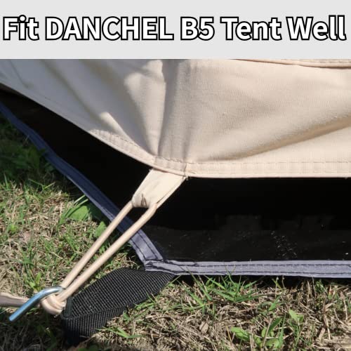 Danchel Outdoor B2 Portable Large Yurt Tent With Waterproof Footprint For Camping, Waterproof 4 Seasons 300D Bell Tent With Sealed Stove Jack For All Year Living #TOP7