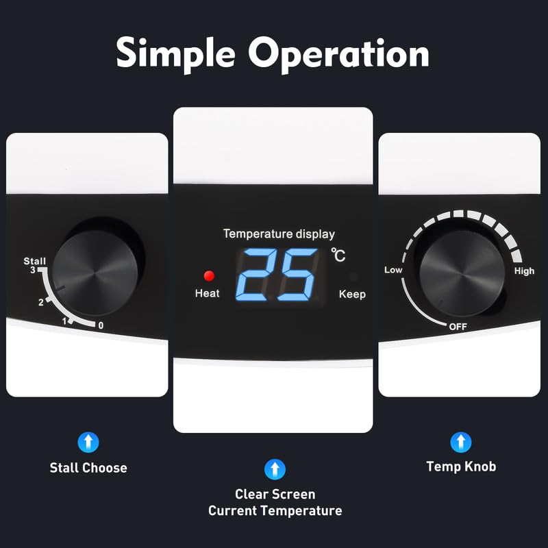 Calentador De Agua Eléctrico De 70 Litros Para Montaje En Pared, Termo Eléctrico Con Indicador LED Y Control De Temperatura, Para Cocina Y Baño