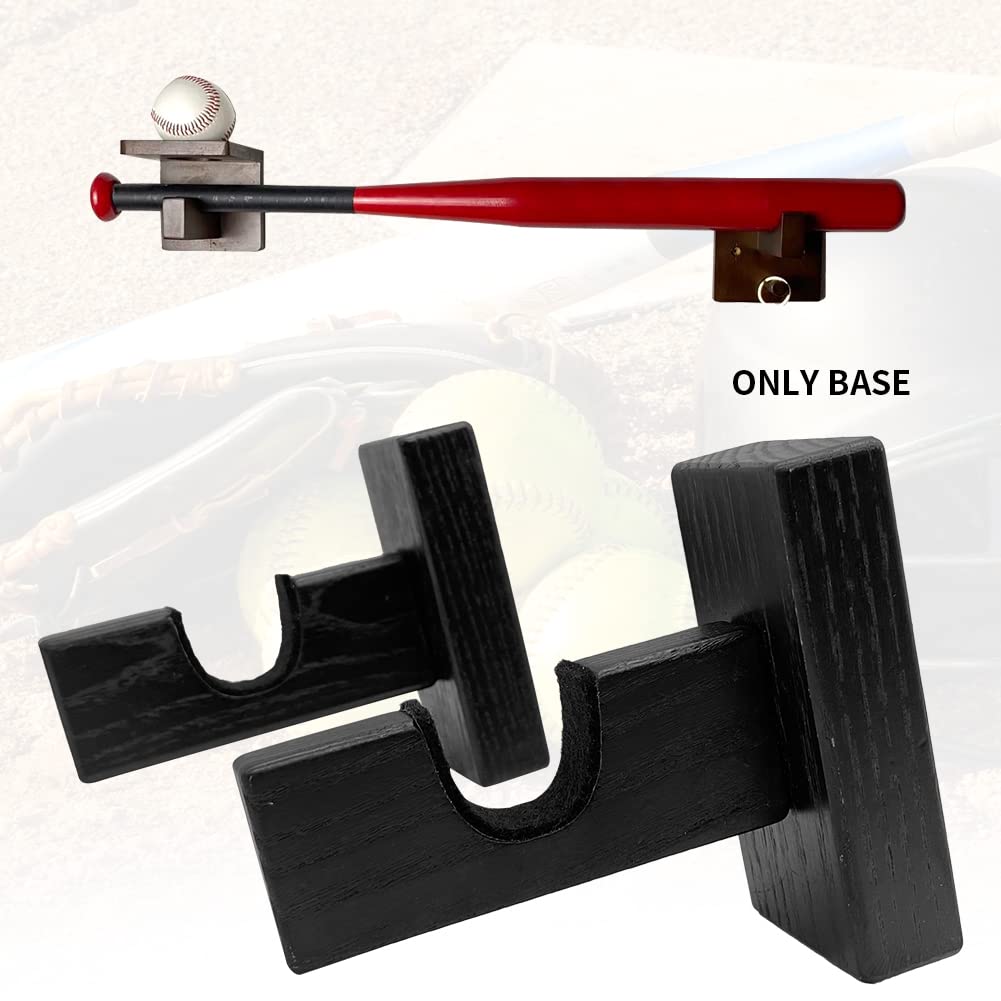 Supporti da parete per mazze da hockey in legno nero
