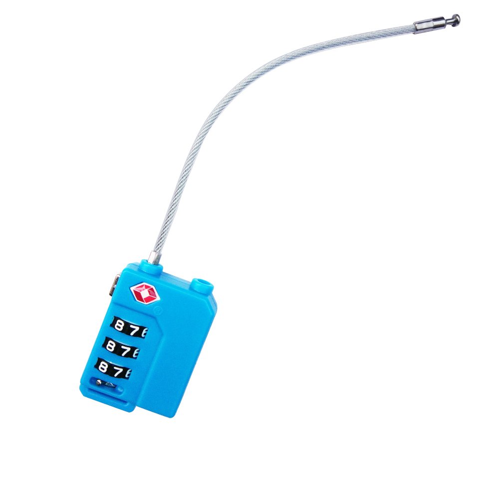 Candado TSA Para Equipaje - 3 Combinaciones, Aprobado Por Seguridad, Azul, Modelo TSA-335