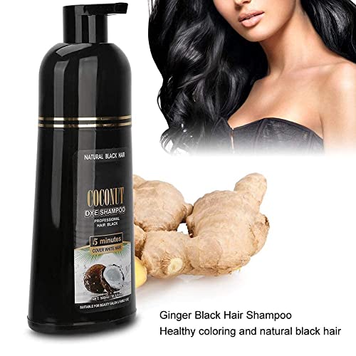 Natural Hair Dye Shampoo – Colors Hair In Minutes–Long Lasting Hair Color–Ammonia-Free Professional Argan Oil Hair Dye Color Shampoo 500 Ml: Instant Fast Acting Long Lasting Signature (Black) #TOP1