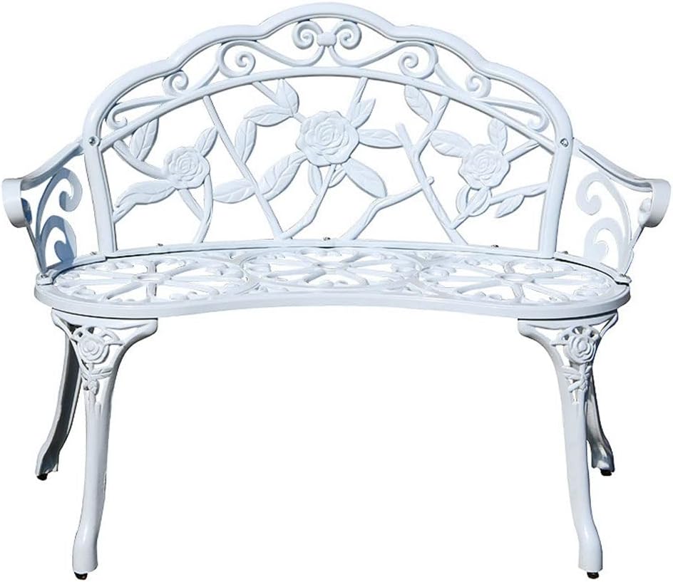 Patio Benches for Outdoors Outdoor Bench Lounge Bronze Cast Aluminum Furniture Decorative for Garden Patio Balcony Backyard Garden Benches for Outdoors