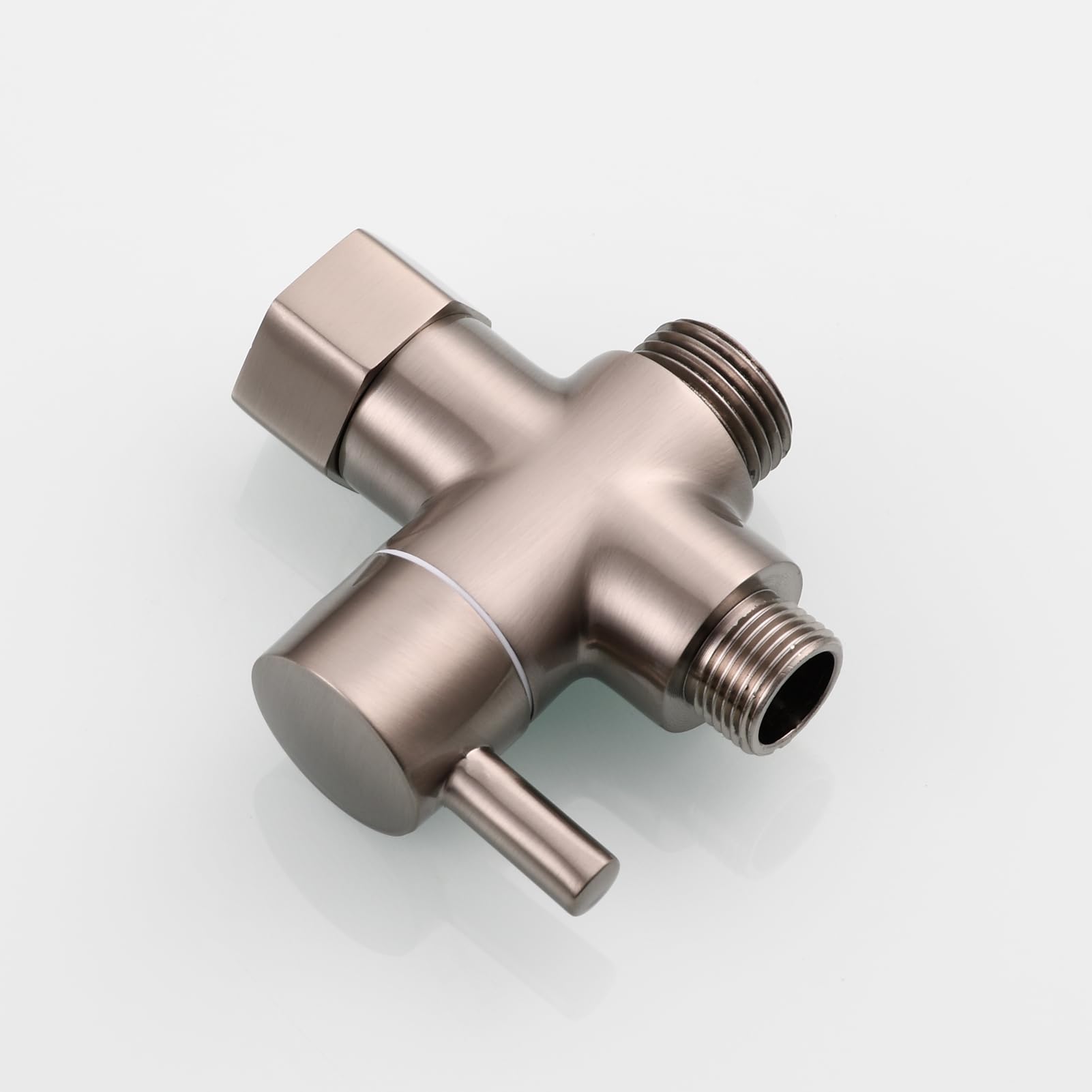Tecmolog Kit Douchette Wc Acier Inox Douchette à Main Bidet avec Vanne WC 3 Voies 3/8"-12/17 et Tuyau de Douche 1.2m, Idéal pour WC Suspend, WS024F8