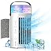 Produktbild Mobile Klimageräte, 5 In 1 Lexmee Mini Luftkühler Klimaanlage, Luftbefeuchter, Ventilator Verdunstungskühler,USB Verdunstungskühler mit 3 Kühlstufen und 7 Farben LED