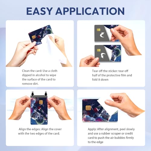 credit card skin,Debit card stickers,For keys, debit cards, credit cards, bank cards 4-piece set,Movie character stickers (A)4