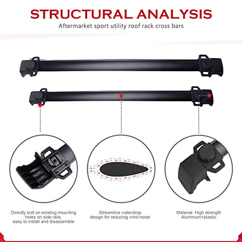 ALAVENTE Roof Rack Cross Bars for Jeep Compass 2011 2012 2013 2014 2015