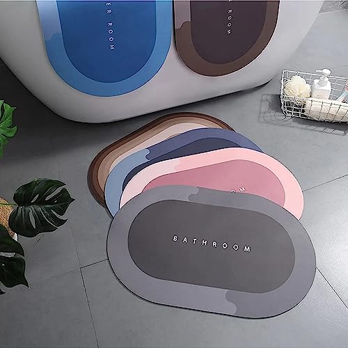 Image of Soft Silicone Super Absorbent (40x60) Bath Mat Anti Skid Quick Drying Bathroom & Water Absorbent Carpets Kitchen Entrance Door Mats++-(Multi Color) (Pack of(3))
