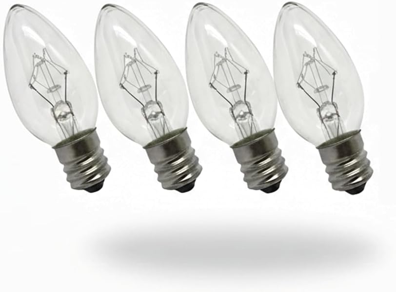 Clear Mini Night Light Bulb C7 Incandescent Soft White - 4 CT