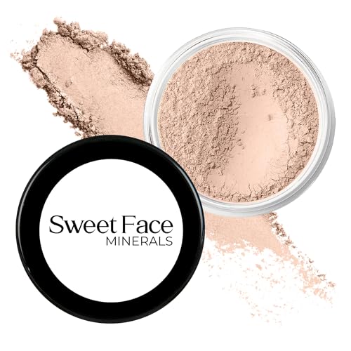 LIGHT FOUNDATION (20g Mid Size Sifter Jar) – Mineral Loose Powder Makeup with Matte Finish – Buildable Coverage for All Skin Types – Sweet Face Minerals SPF 30