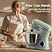 CEBORY 3-IN-1 Electric Stand Mixer, 6.5QT Bowl 660W 10-Speed Kitchen Mixer, Household Food Mixers include Dough Hook, Beater and Whisk, Bread Cake Mixer for Baking and Most Home Cooks, Green