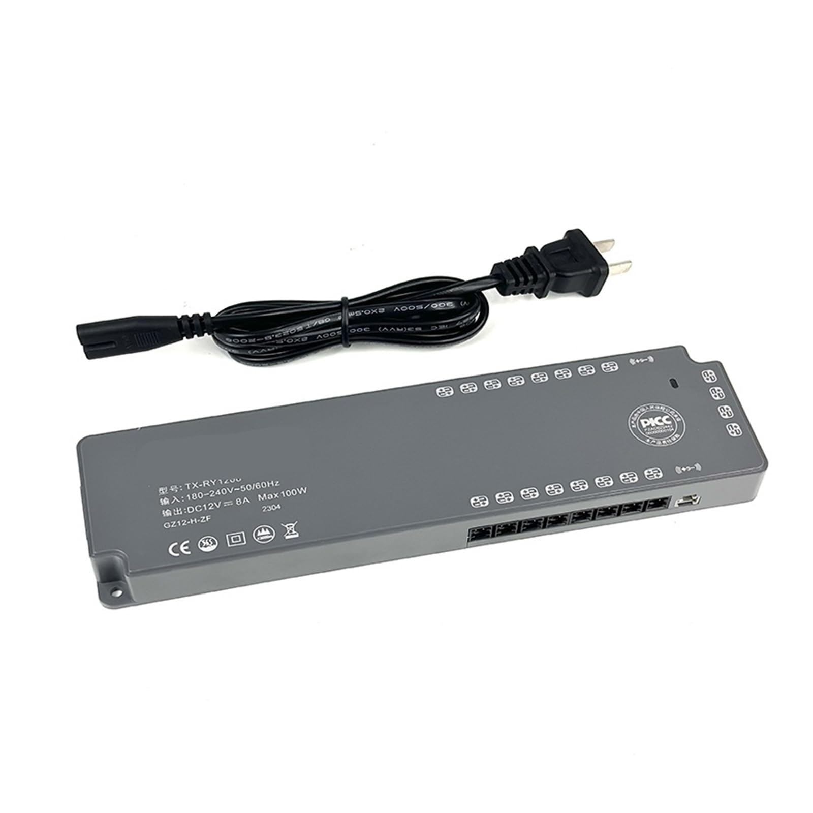 PWANUIGTE Led Ultra-Thin Wardrobe Dedicated Power Supply 12V Interface Induction Switch line Light with Transformer(100W/12V)