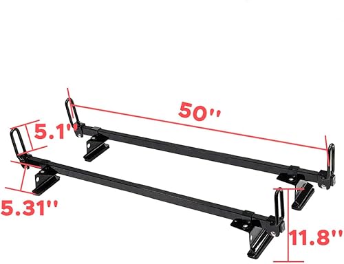 Miniatura 3 de Peforway Estantes de techo, estantes de escalera de techo para Ford Trasit Connect 2014-2023, 2 barras de acero inoxidable (negro)