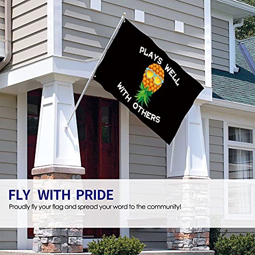 Upside Down Pineapple Garden Flag, 3X5 Ft Banner Durable Polyester Fade Resistant Flag With Two Brass Grommets For Yard Patio Porch House Home Outdoor And Indoor Decor (Pineapple) #TOP3