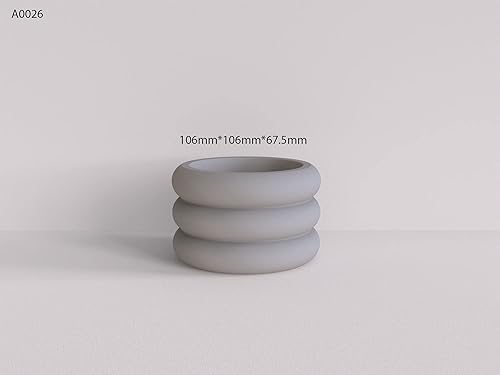 Miniatura 2 de Molde de silicona con forma de 3 anillas, molde de hormigón para suculentas, molde de resina epoxi, molde de cemento de arcilla, soporte para