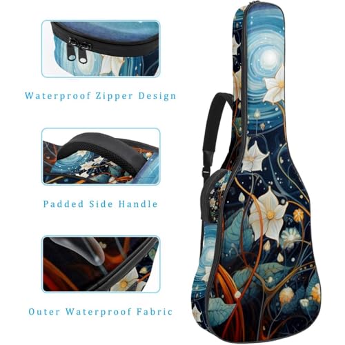 Housse de guitare acoustique imperméable grand format à poches multiples - 4