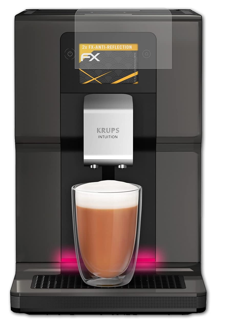 Screen Protector compatible with Krups Intuition Preference+ EA875E Screen Protection Film, anti-reflective and shock-absorbing FX Protector Film (2X)
